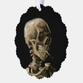 Vincent van Gogh - Schedel met brandende sigaret Ornament Kaart (Links)