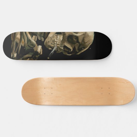 Vincent van Gogh - Schedel met brandende sigaret Persoonlijk Skateboard (Horizontaal)