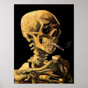 Vincent Van Gogh - Schedel met brandende sigaret Poster