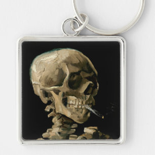 Vincent van Gogh - Schedel met brandende sigaret Sleutelhanger