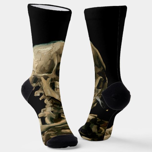 Vincent van Gogh - Schedel met brandende sigaret Sokken (Gebogen)