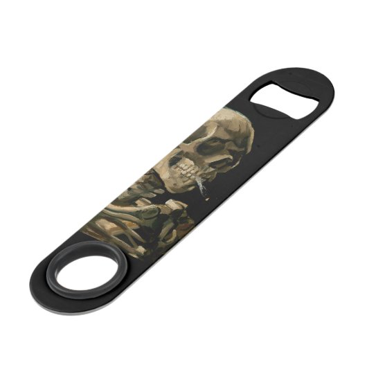 Vincent van Gogh - Schedel met brandende sigaret Speed Flessenopener (Achterkant Gekanteld)