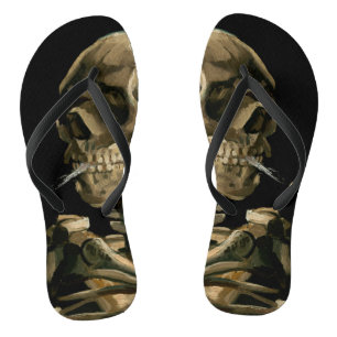 Vincent van Gogh - Schedel met brandende sigaret Teenslippers