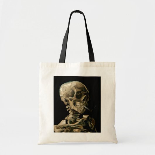 Vincent van Gogh - Schedel met brandende sigaret Tote Bag (Voorkant)