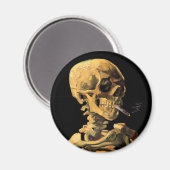 Vincent Van Gogh - schedel met brandende sigarette Magneet (Voorkant / Achterkant)