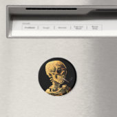 Vincent Van Gogh - schedel met brandende sigarette Magneet (Insitu (Vaatwasser))