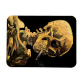 Vincent Van Gogh - schedel met brandende sigarette Magneet (Horizontaal)