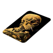 Vincent Van Gogh - schedel met brandende sigarette Magneet (Linkerzijde)