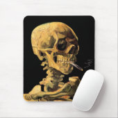 Vincent Van Gogh - schedel met brandende sigarette Muismat (Met muis)