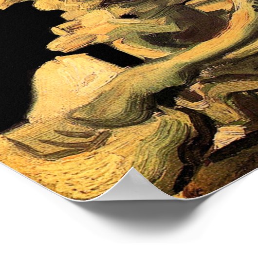 Vincent Van Gogh - schedel met brandende sigarette Poster (Hoek)