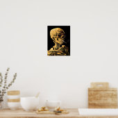 Vincent Van Gogh - schedel met brandende sigarette Poster (Keuken)