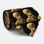 Vincent Van Gogh - schedel met brandende sigarette Stropdas (Opgerold)