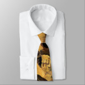 Vincent Van Gogh - schedel met brandende sigarette Stropdas (Gebonden)