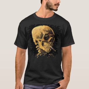 Vincent Van Gogh - schedel met brandende sigarette T-shirt