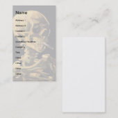 Vincent Van Gogh - schedel met brandende sigarette Visitekaartje (Voorkant / Achterkant)