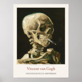 Vincent van Gogh Schedel met Sigarettenkunst Print (Voorkant)