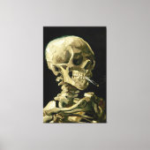 Vincent van Gogh - Schedel Rokende sigaret Canvas Afdruk (Voorkant)