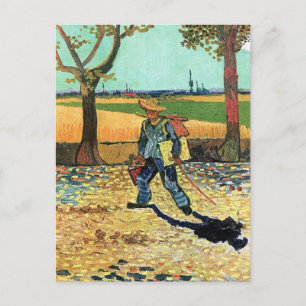 Vincent Van Gogh - schilder op weg naar zijn werk Briefkaart