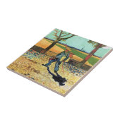 Vincent Van Gogh - schilder op weg naar zijn werk Tegeltje (Zijkant)