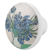 Vincent Van Gogh schilderende Irises Keramische Knop (Rechts)