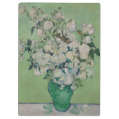 Vincent Van Gogh schilderende Rozen Klembord (Achterkant)