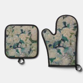  Vincent Van Gogh schilderende Rozen Ovenwant & Pannenlap Set