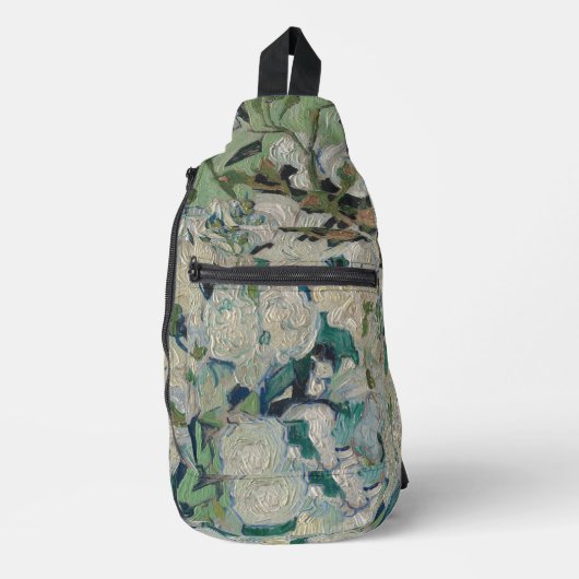  Vincent Van Gogh schilderende Rozen Sling Bag (Voorkant)