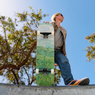 Vincent Van Gogh schilderij Groen korenveld Persoonlijk Skateboard