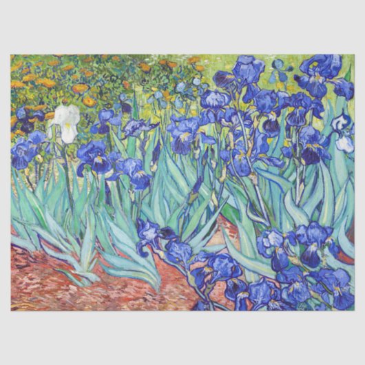 Vincent Van Gogh schilderij Irissen Tissuepapier (Voorkant)