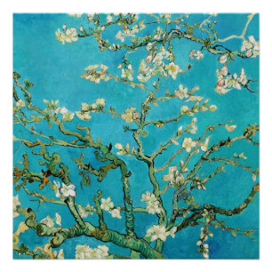 Vincent Van Gogh schildert Amandelbloesem Perfect Poster