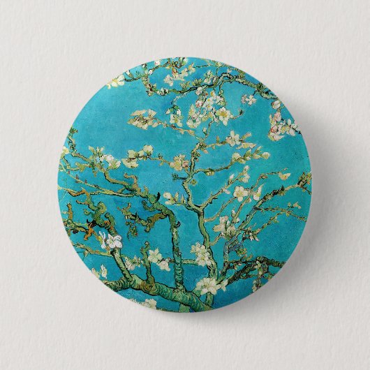 Vincent Van Gogh schildert Amandelbloesem Ronde Button 5,7 Cm (Voorkant)
