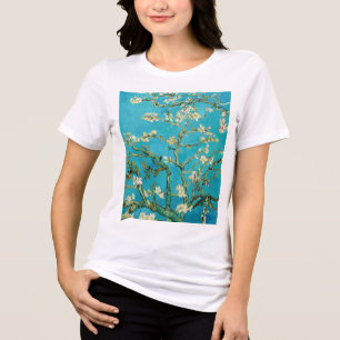 Vincent Van Gogh schildert Amandelbloesem Tri-Blend Shirt