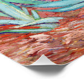 Vincent Van Gogh schildert Irissen Perfect Poster (Hoek)