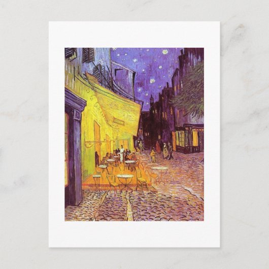Vincent Van Gogh schildert: Van Gogh Cafe Briefkaart (Voorkant)