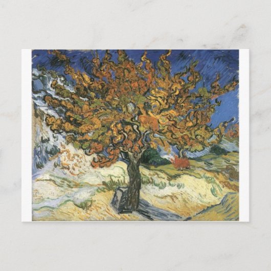 Vincent Van Gogh schildert: Van Gogh Mulberry-boom Briefkaart (Voorkant)