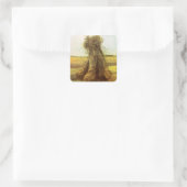 Vincent van Gogh - Schoven Tarwe Vierkante Sticker (Tas)