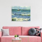 Vincent van Gogh - Seascape bij Les Saintes Canvas Afdruk (Insitu (Woonkamer))