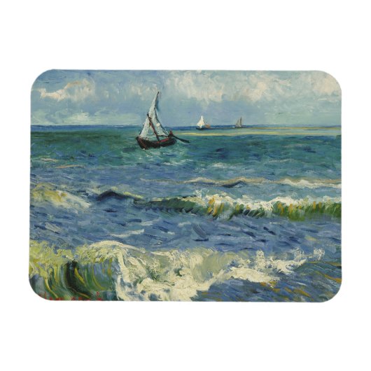 Vincent van Gogh - Seascape bij Les Saintes Magneet (Horizontaal)