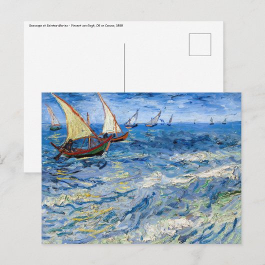 Vincent van Gogh - Seascape in Saintes-Maries Briefkaart (Voorkant / Achterkant)
