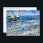 Vincent van Gogh - Seascape in Saintes-Maries Briefkaart<br><div class="desc">Seascape bij Saintes-Maries - Vincent van Gogh,  Oil on Canvas,  1888</div>