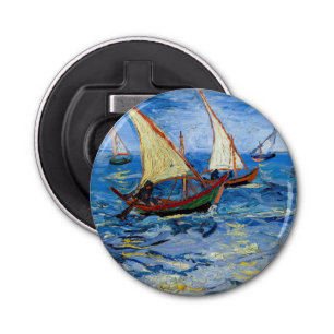 Vincent van Gogh - Seascape in Saintes-Maries Button Flesopener