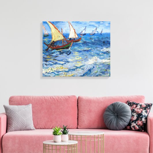 Vincent van Gogh - Seascape in Saintes-Maries Canvas Afdruk (Insitu (Woonkamer))