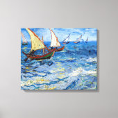 Vincent van Gogh - Seascape in Saintes-Maries Canvas Afdruk (Voorkant)