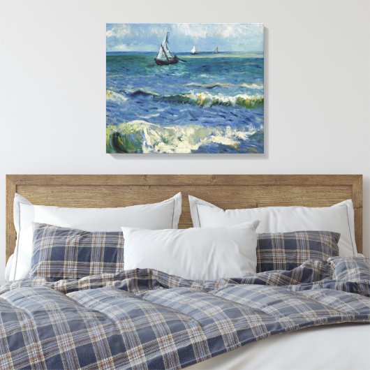 Vincent Van Gogh - Seascape in Saintes-Maries Canvas Afdruk (Insitu (Slaapkamer))