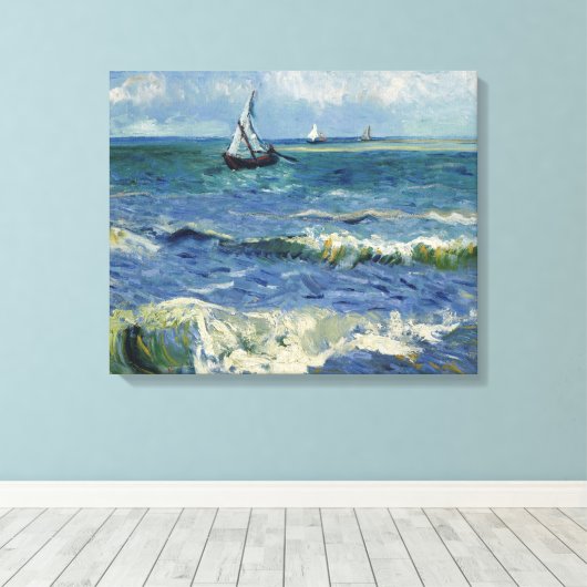 Vincent Van Gogh - Seascape in Saintes-Maries Canvas Afdruk (Insitu (Houten vloer))