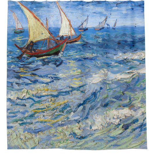 Vincent van Gogh - Seascape in Saintes-Maries Douchegordijn (Voorkant)