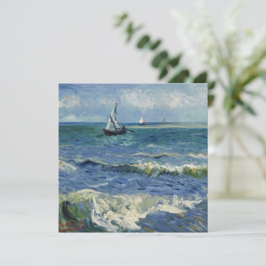 Vincent Van Gogh - Seascape in Saintes-Maries Feestdagenkaart (Staand voorkant)
