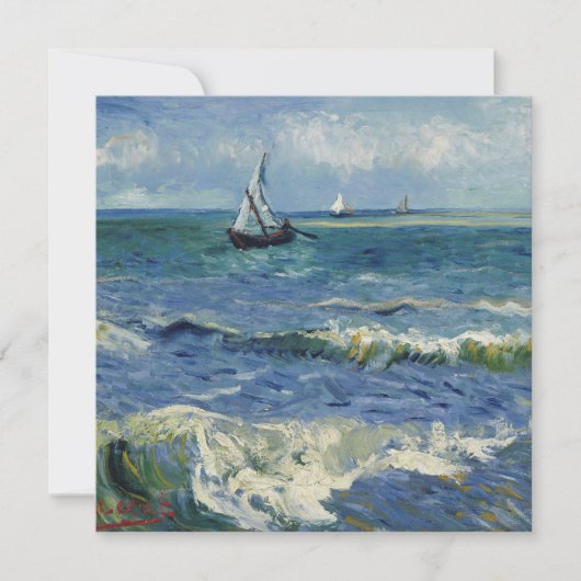 Vincent Van Gogh - Seascape in Saintes-Maries Feestdagenkaart (Voorkant)