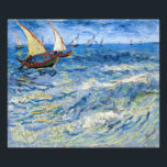 Vincent van Gogh - Seascape in Saintes-Maries Foto Afdruk<br><div class="desc">Seascape bij Saintes-Maries - Vincent van Gogh,  Oil on Canvas,  1888</div>