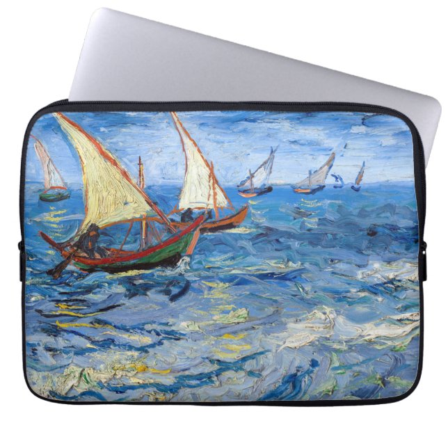 Vincent van Gogh - Seascape in Saintes-Maries Laptop Sleeve (Voorkant)